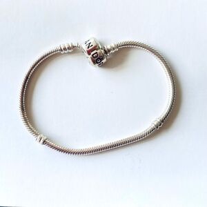 Pandora Sterling Silver 925 ALE BRACELET, SNAKE CHAIN, BARREL CLASP 7 "